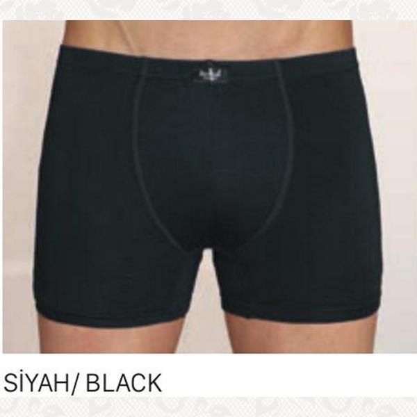 Батал мужские бамбуковые боксеры, цвет siyah (черный) с фото, 4430