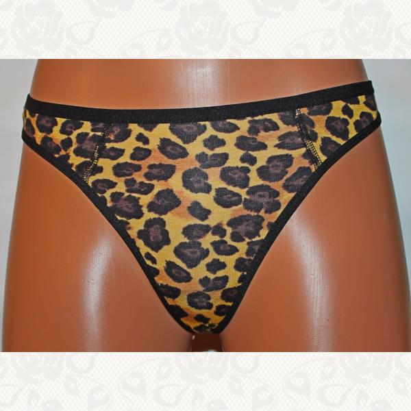 Трусики женские стринги, цвет леопард, 10 шт., 8241
