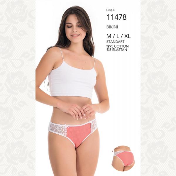 Трусики бикини женские, цвет standart (стандарт), 12 шт., 11478