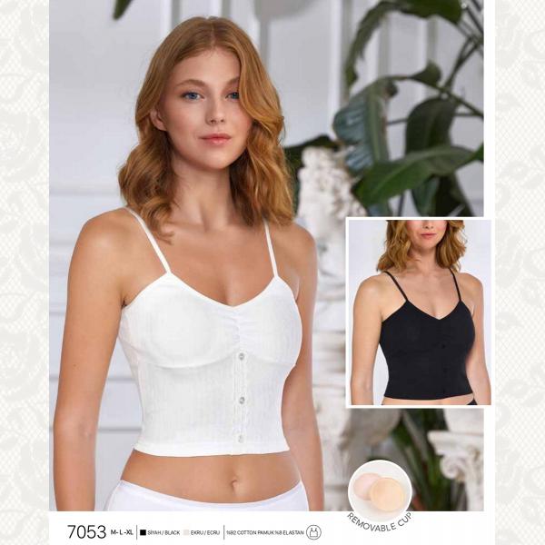 Кроп топ , цвет siyah (черный) с фото, 7053