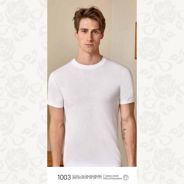 Супер батал футболка от 3xl-64 до 5xl-72, цвет beyaz (белый) с фото, 1003