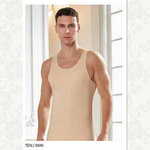 Батал майка мужская лазерная оброботка , цвет ten (телесный) с фото, 1014