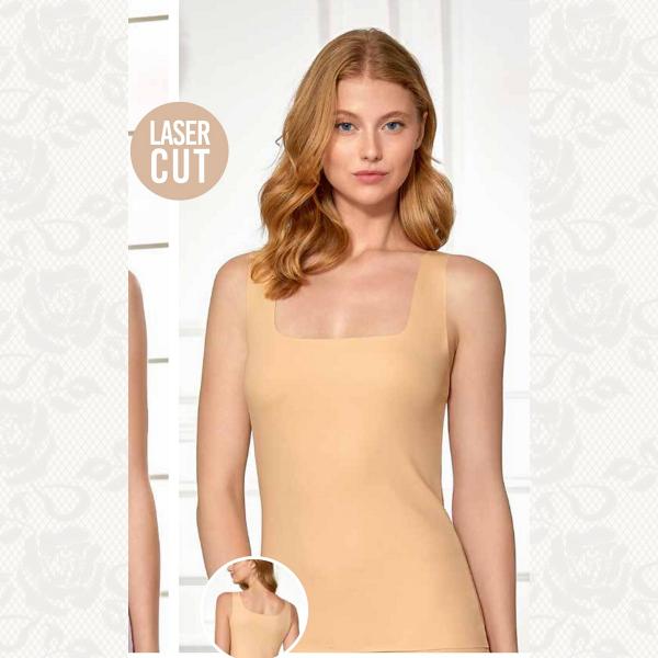 Майка женская, цвет kahve (кофейный) с фото, 7033